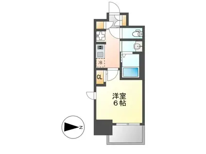 エステムコート名古屋栄プレシャス(1K/13階)の間取り写真