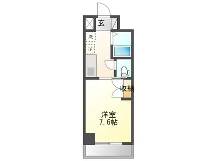 パテオ97(1K/2階)の間取り写真