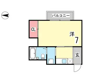 入山文化(1K/2階)の間取り写真