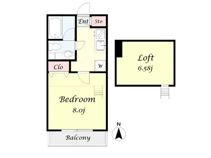 ベルフロレスタ(1K/1階)の間取り写真