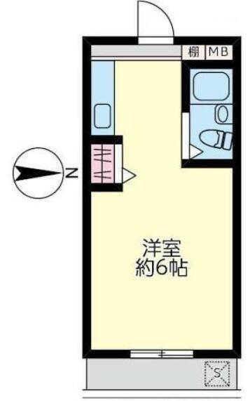 タプラ下荻野(ワンルーム/1階)の間取り写真