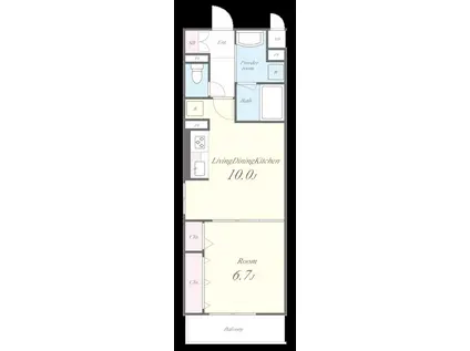 アーバンコート小山(1LDK/3階)の間取り写真