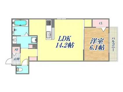 アルカンシエル(1LDK/2階)の間取り写真