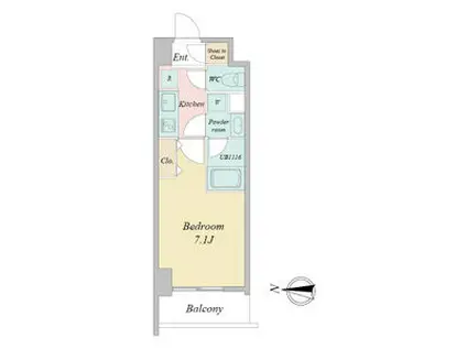 MELIV岐阜駅前(1K/5階)の間取り写真