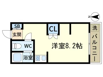 コーポアルカディアI(ワンルーム/1階)の間取り写真