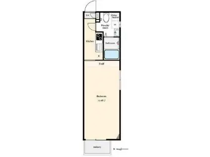 ソワイエ(1K/5階)の間取り写真