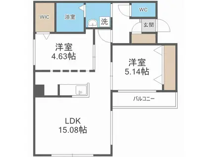 コローレ819(2LDK/5階)の間取り写真