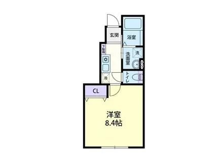 CAT COCOA II B(1K/1階)の間取り写真