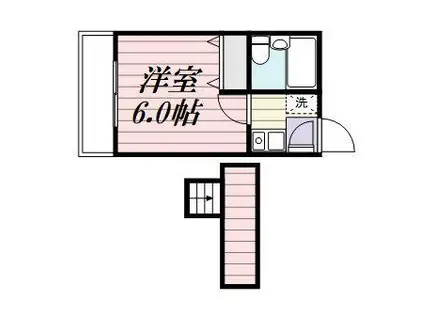 プレジオ南花島(1K/2階)の間取り写真