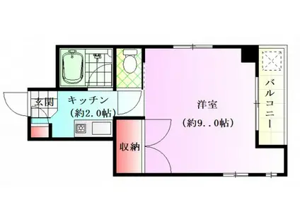 第3ヤマモトビル(1K/3階)の間取り写真