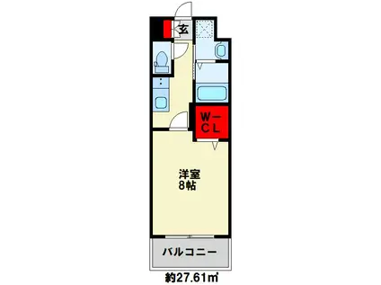 ニューサンリバー15番館(1K/10階)の間取り写真