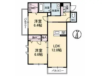 ステーブルレジデンス(2LDK/2階)の間取り写真