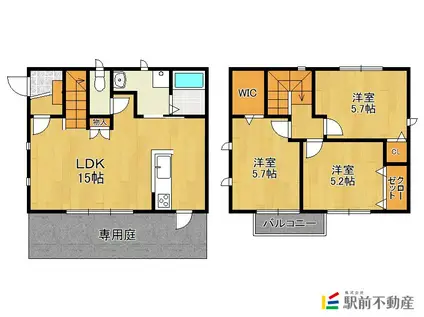 ルヴニール大城(3LDK/1階)の間取り写真