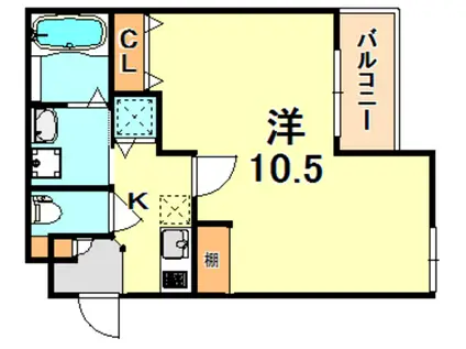 エヌエムサンカンテキャトフ B棟(1K/2階)の間取り写真