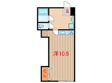 十字ビル(ワンルーム/3階)の間取り写真