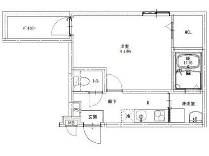 フジパレス高井田III番館(1K/1階)の間取り写真