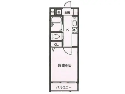 CAMINO VERDE瀧澤(1K/2階)の間取り写真