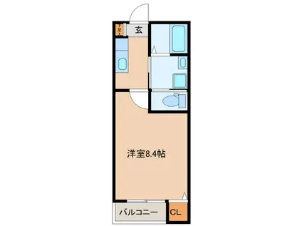 荒井1丁目アパートB棟(1K/1階)の間取り写真