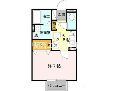 サンクレール志紀(1K/1階)の間取り写真