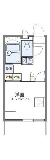 レオパレスラフィーナ(1K/1階)の間取り写真