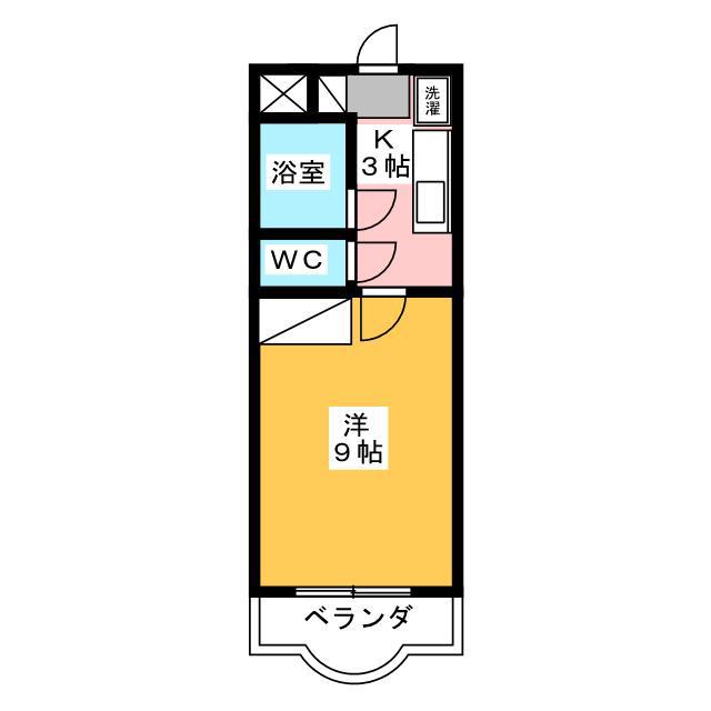 リュバン ヴェール(1K/2階)の間取り写真