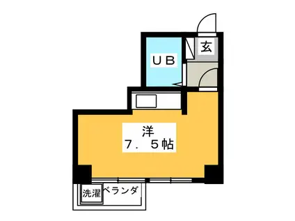 大給坂マンション(ワンルーム/2階)の間取り写真