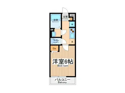 リブリカタマチ(1K/1階)の間取り写真