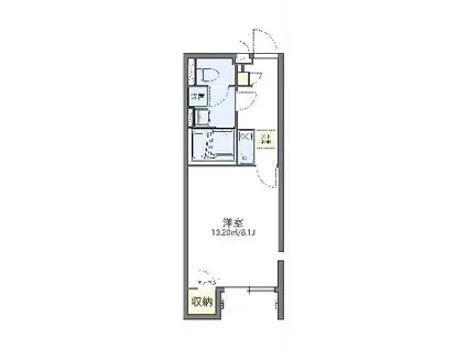 レオネクスト片山(1K/1階)の間取り写真