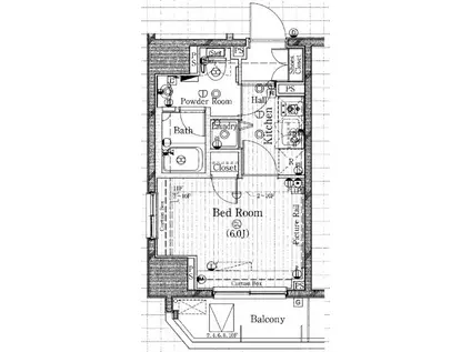 アヴァンツァーレ川崎イースト(1K/4階)の間取り写真