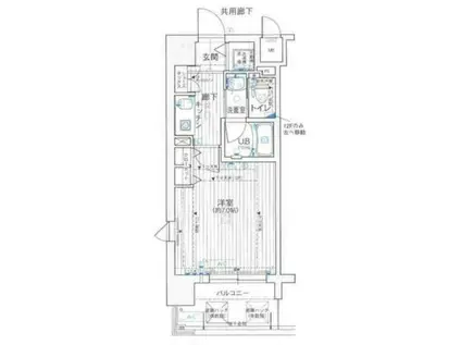 ジュネーゼ・グラン心斎橋東(1K/10階)の間取り写真