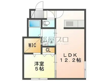 RION HACHIKEN リオンハチケン(1LDK/3階)の間取り写真