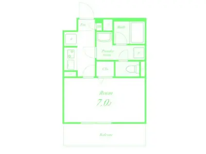 MTZ-Ⅱ(1K/2階)の間取り写真
