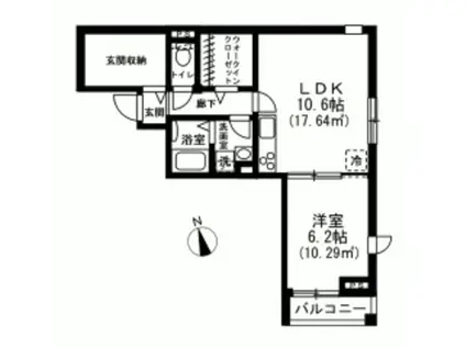 MAISON LUMIERE(1LDK/3階)の間取り写真