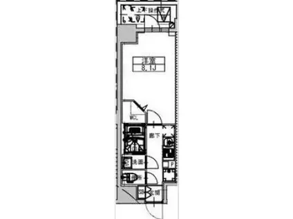 ミラージュパレス大阪ドームPROSPER(1K/11階)の間取り写真