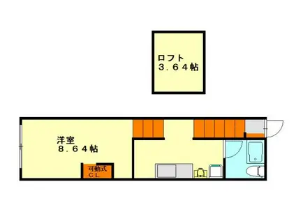 アイリーフ室見(ワンルーム/2階)の間取り写真
