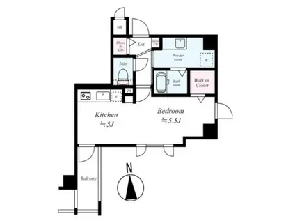 グロース江古田駅前(ワンルーム/2階)の間取り写真