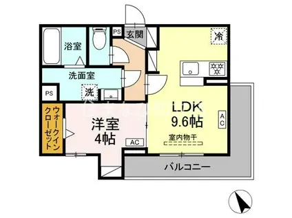 ルナジア(1LDK/3階)の間取り写真
