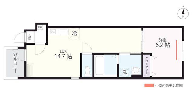 QUIET CRAB HOUSE TOGETHER瀬谷(1LDK/2階)の間取り写真