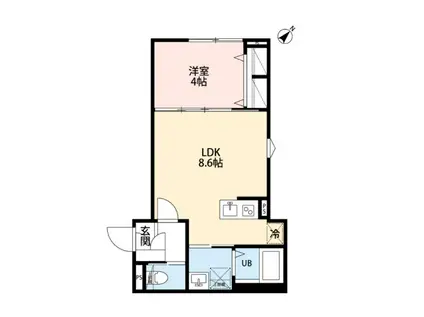 ROBOT HOME 新検見川V(1LDK/3階)の間取り写真