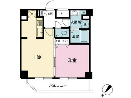 スカイコート代々木(1LDK/9階)の間取り写真