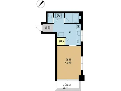 アーバンハウス5番館(1K/4階)の間取り写真