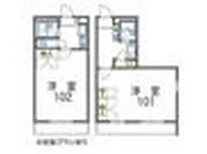 レオパレス輝石(1K/2階)の間取り写真