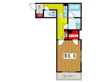 グランテージ浦和(1K/3階)の間取り写真