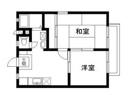 泉ハイツ(2DK/2階)の間取り写真