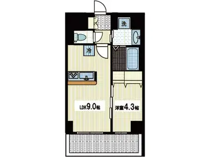 -DELPHI-デルフィー(1LDK/7階)の間取り写真