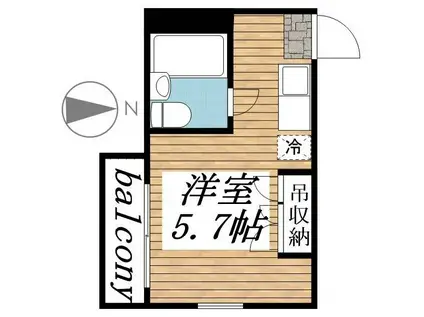 メゾン・ド・アベイユ(ワンルーム/1階)の間取り写真