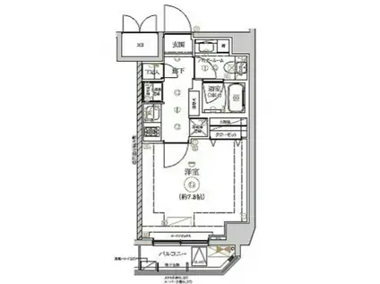 RELUXIA墨田東向島(1K/3階)の間取り写真
