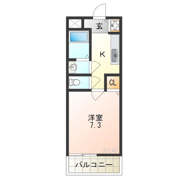 I PALACE(1K/2階)の間取り写真