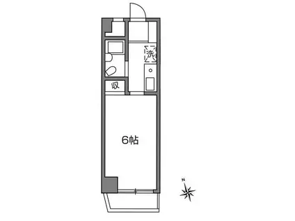 ハニーコート向ヶ丘(1K/1階)の間取り写真