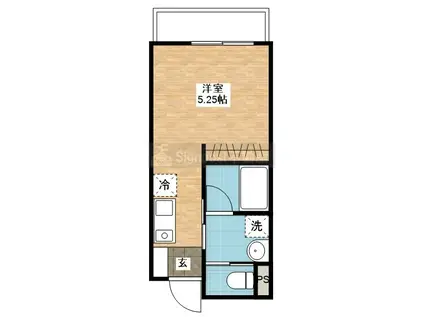 SIGNPOST弥生II(ワンルーム/3階)の間取り写真